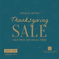 Thanksgiving Line Art Sale Instagram post Image Preview