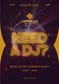 Hire a DJ  Poster Design