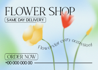 Flower Shop Delivery Postcard Image Preview