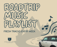 Roadtrip Music Playlist Facebook Post Design