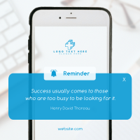 Business Quote Phone Reminder Instagram Post Preview