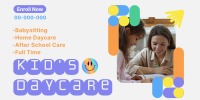 Kid's Daycare Services Twitter Post Design