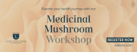 Minimal Medicinal Mushroom Workshop Facebook cover Image Preview