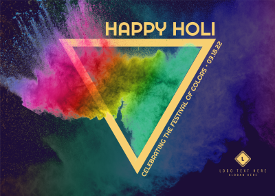 Holi Color Explosion Postcard Image Preview