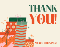 Christmas Party Gifts Thank You Card Image Preview