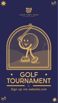 Retro Golf Tournament Instagram Reel Design