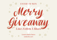 Merry Giveaway Announcement Postcard Image Preview