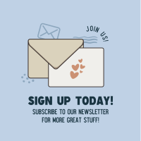 Newsletter Sign Up Instagram Post | BrandCrowd Instagram Post Maker