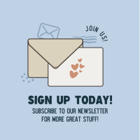 Newsletter Sign Up Instagram post Image Preview