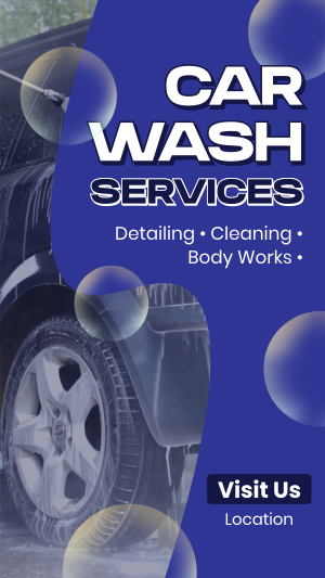 Carwash Auto Detailing Instagram story Image Preview