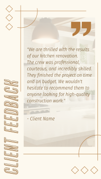 Client Feedback on Construction YouTube short Image Preview