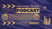 Futuristic Tech Podcast Facebook Event Cover Image Preview