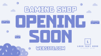 Game Shop Opening Facebook Event Cover Design