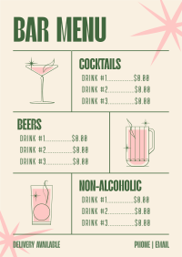 Quirky Bar Drinks Menu Image Preview