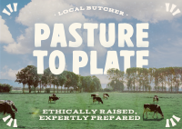 Rustic Livestock Pasture Postcard Image Preview