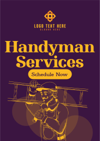 Rustic Handyman Service Flyer Design