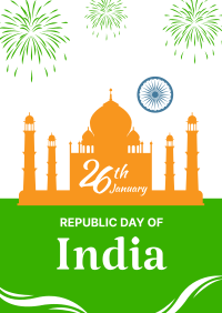 Indian Republic Day Landmark Flyer Design