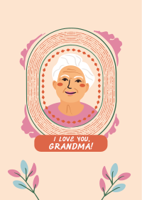 Greeting Grandmother Frame Poster Image Preview