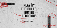 Play by the Rules Twitter Post Design