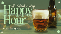 Modern St. Patrick's Day Happy Hour Facebook Event Cover Design