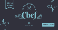 We are Hiring Chef Facebook ad Image Preview