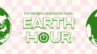 Earth Hour Retro Facebook Event Cover Design