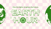 Earth Hour Retro Facebook event cover Image Preview