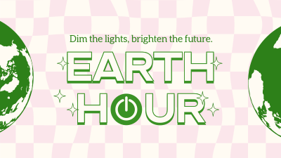 Earth Hour Retro Facebook event cover Image Preview