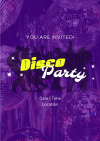 Disco Fever Party Poster Design
