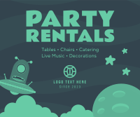 Party Rentals For Kids Facebook Post Design