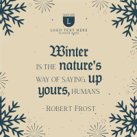 Winter Quote Snowflakes Instagram post Image Preview