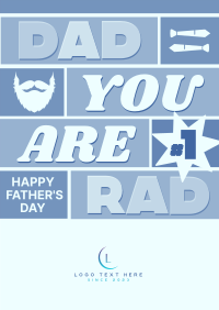 Dad You Are Rad Flyer Image Preview