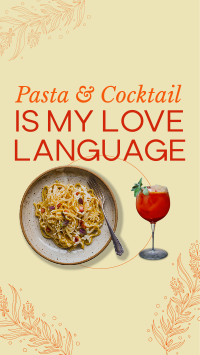 Minimalist Pasta Quote TikTok Video Image Preview