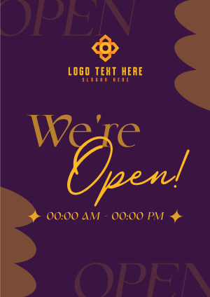 We're Open Now Flyer Image Preview