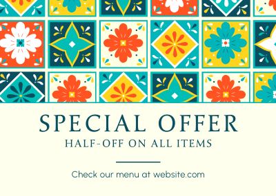 Special Offer Tiles Postcard Image Preview