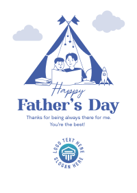 Father & Son Tent Poster Design