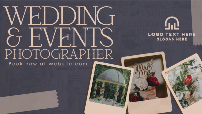 Rustic Wedding Photographer Facebook event cover Image Preview