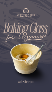 Beginner Baking Class YouTube Short Design