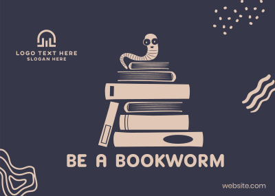 Be a Bookworm Postcard Image Preview
