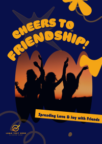 Abstract Friendship Greeting Flyer Design