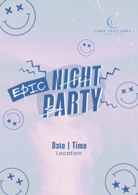 Epic Night Party Poster Design