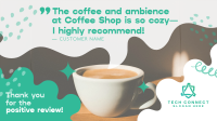 Quirky Cafe Testimonial Facebook Event Cover Design