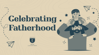 Doodle Happy Dad's Day Facebook Event Cover Design