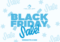 Typographic Black Friday Postcard Design