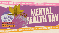 Scrapbook Mental Health Day Facebook Event Cover Design