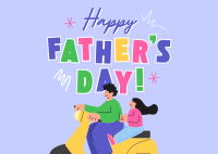 Quirky Father's Day Postcard Image Preview