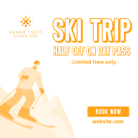 Let's Go Skiing! Instagram Post Design