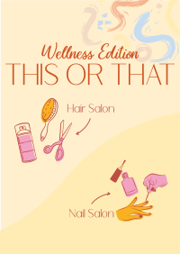 This or That Wellness Salon Poster Design