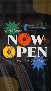 Vinyl Store Now Open Instagram Reel Design