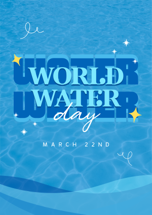 Quirky World Water Day Poster Image Preview